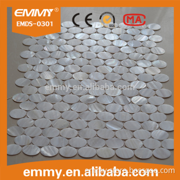 sea shell decoration, white mother of pearl shell mosaic